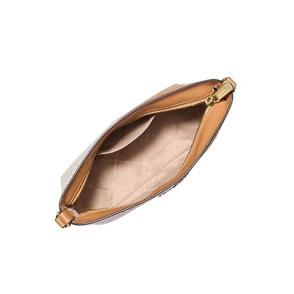 MICHAEL KORS Jet Set Small Two-Tone Logo MK Crossbody Bag In Deer Multi NWT - Picture 6 of 10